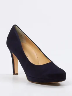 – Plateau-Pumps aus Veloursleder dunkel-Paul Green Outlet