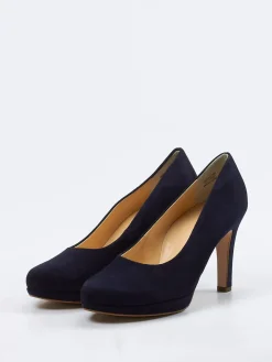 – Plateau-Pumps aus Veloursleder dunkel-Paul Green Outlet