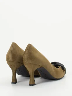 – Pumps aus Veloursleder olivbraun-Paul Green Discount