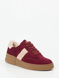 – Sneaker aus Veloursleder in Bordeaux-Paul Green Online