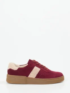 – Sneaker aus Veloursleder in Bordeaux-Paul Green Online