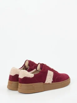 – Sneaker aus Veloursleder in Bordeaux-Paul Green Online