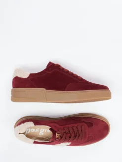 – Sneaker aus Veloursleder in Bordeaux-Paul Green Online