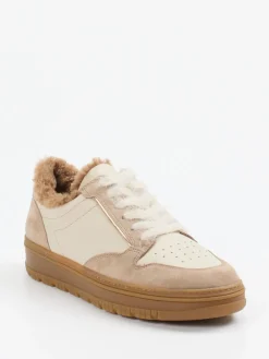 – Sneaker aus Velourleder in Creme-Beige-Paul Green New