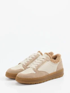– Sneaker aus Velourleder in Creme-Beige-Paul Green New