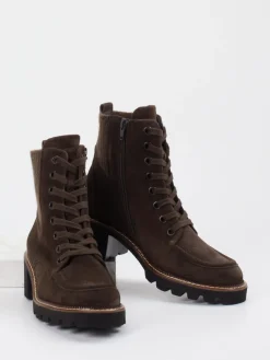 – Stiefelette aus Veloursleder schoko-Paul Green Outlet