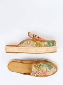 – Plateau-Mules aus Textil mit Jute-Detail-Pedro Miralles Best
