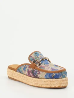 – Plateau-Mules aus Textil mit Bastsohle-Pedro Miralles Online