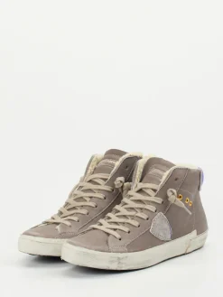 – High-Top Sneaker aus Kalbleder Taupe-Philippe Model Discount
