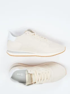 – Sneaker aus Kalbleder in Cremeweiß-Philippe Model Best