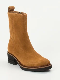 – Ankle Boots aus Veloursleder Cognac-Piedi Nudi Clearance