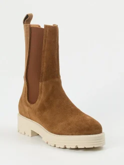 – Chelsea Boots aus Veloursleder cognac-Piedi Nudi Outlet