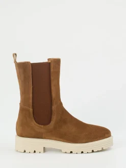 – Chelsea Boots aus Veloursleder cognac-Piedi Nudi Outlet