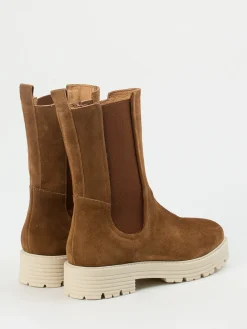 – Chelsea Boots aus Veloursleder cognac-Piedi Nudi Outlet