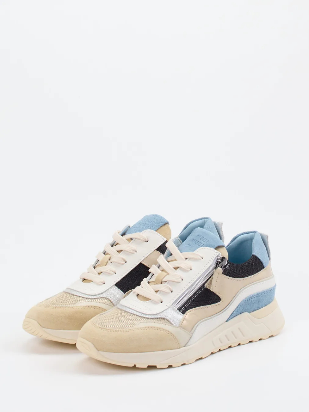 – Chunky Sneaker aus Veloursleder beige-Piedi Nudi Best