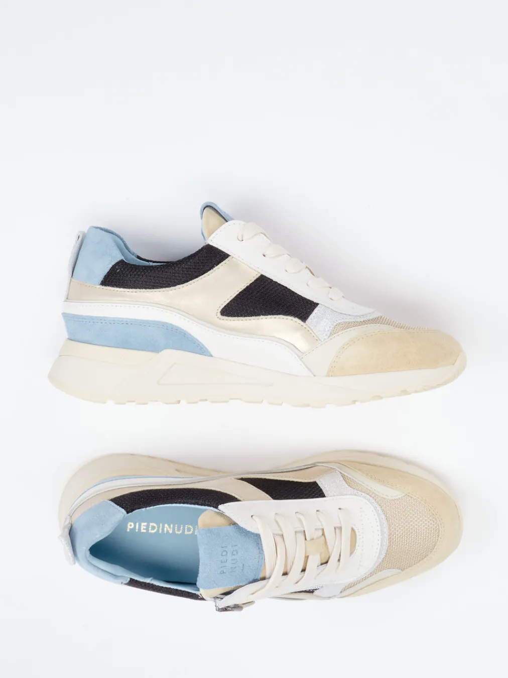 – Chunky Sneaker aus Veloursleder beige-Piedi Nudi Best