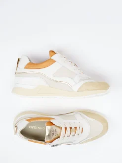 – Chunky Sneaker aus Velours- und Glattleder Beige-Piedi Nudi Outlet
