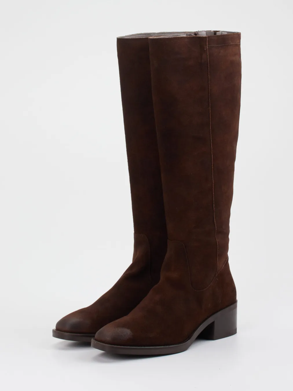 – Kniestiefel aus Veloursleder-Piedi Nudi Discount