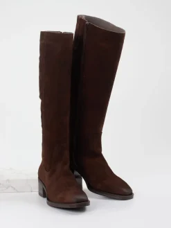 – Kniestiefel aus Veloursleder-Piedi Nudi Discount