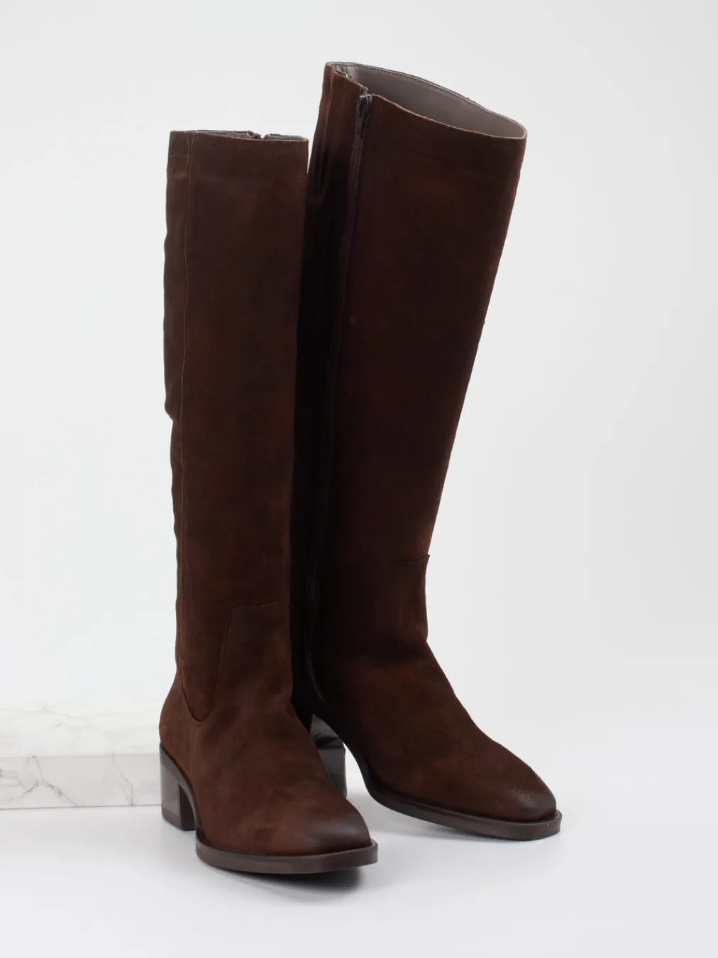 – Kniestiefel aus Veloursleder-Piedi Nudi Discount