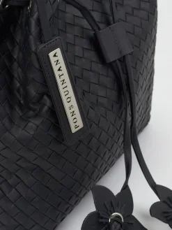 – Bucket Bag aus Flechtleder-Pons Quintana Sale