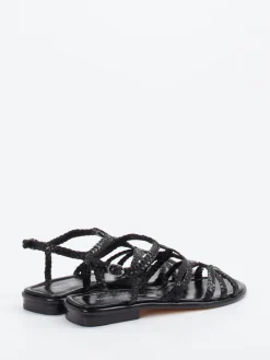 – Flecht-Sandale aus Leder-Pons Quintana Discount