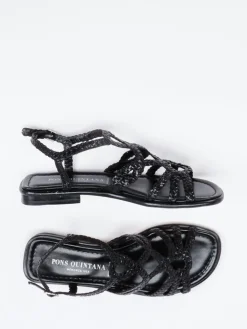 – Flecht-Sandale aus Leder-Pons Quintana Discount