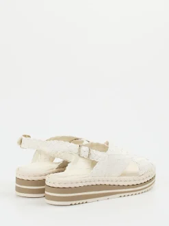 – Plateau-Sandalen aus Flechtleder-Pons Quintana Hot