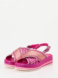 – Plateau-Sandale aus Metallicleder-Pons Quintana Online