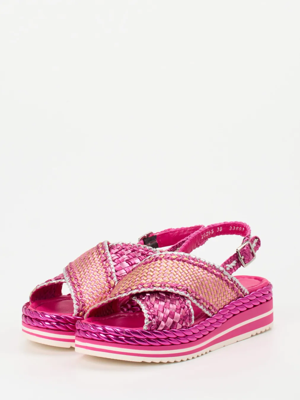 – Plateau-Sandale aus Metallicleder-Pons Quintana Online