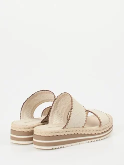 – Plateau-Sandalen aus Flechtleder Creme-Pons Quintana Clearance