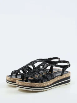 – Plateau-Sandalen aus Flechtleder-Pons Quintana Outlet