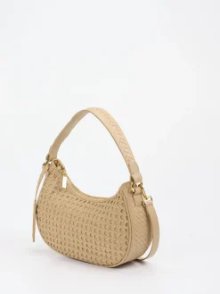 – Schultertasche aus Textil mit Flechtstruktur-Pons Quintana