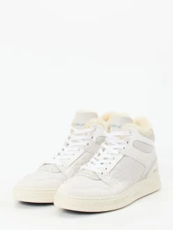 – High-Top Sneaker aus Veloursleder Offwhite-Premiata