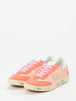 – Low-Top Sneaker aus Veloursleder lachsrosa-Premiata New