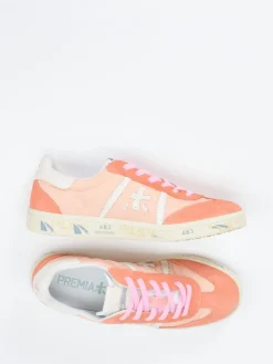 – Low-Top Sneaker aus Veloursleder lachsrosa-Premiata New