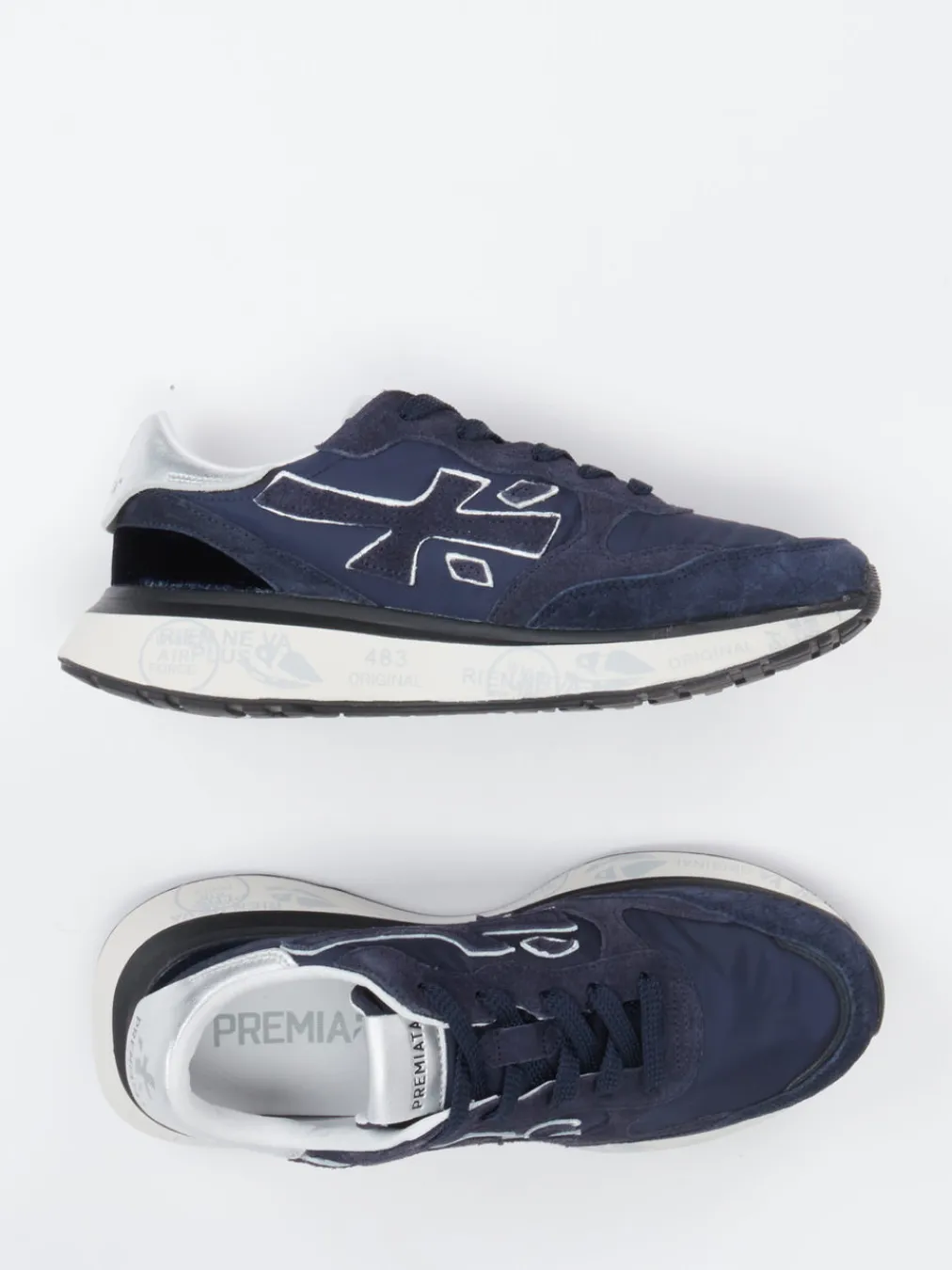 – Sneaker aus Veloursleder und Nylon-Premiata