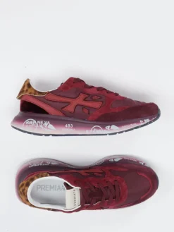– Sneaker aus Veloursleder in Burgunder-Premiata Discount