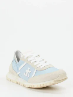 – Sneaker aus Veloursleder und Nylon hell-Premiata Discount