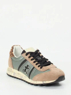 – Sneaker aus Veloursleder mit Leomuster-Premiata Outlet