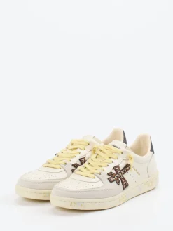 – Sneaker aus Velourleder in Cremeweiß-Premiata Clearance