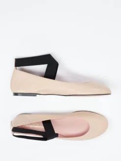 – Ballerinas aus Kalbleder Hell-Pretty Ballerinas Online