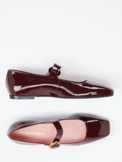 – Mary Janes aus Lackleder Bordeaux-Pretty Ballerinas Hot