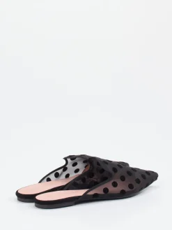 – Mules aus Netz mit Samt-Punkten-Pretty Ballerinas Online