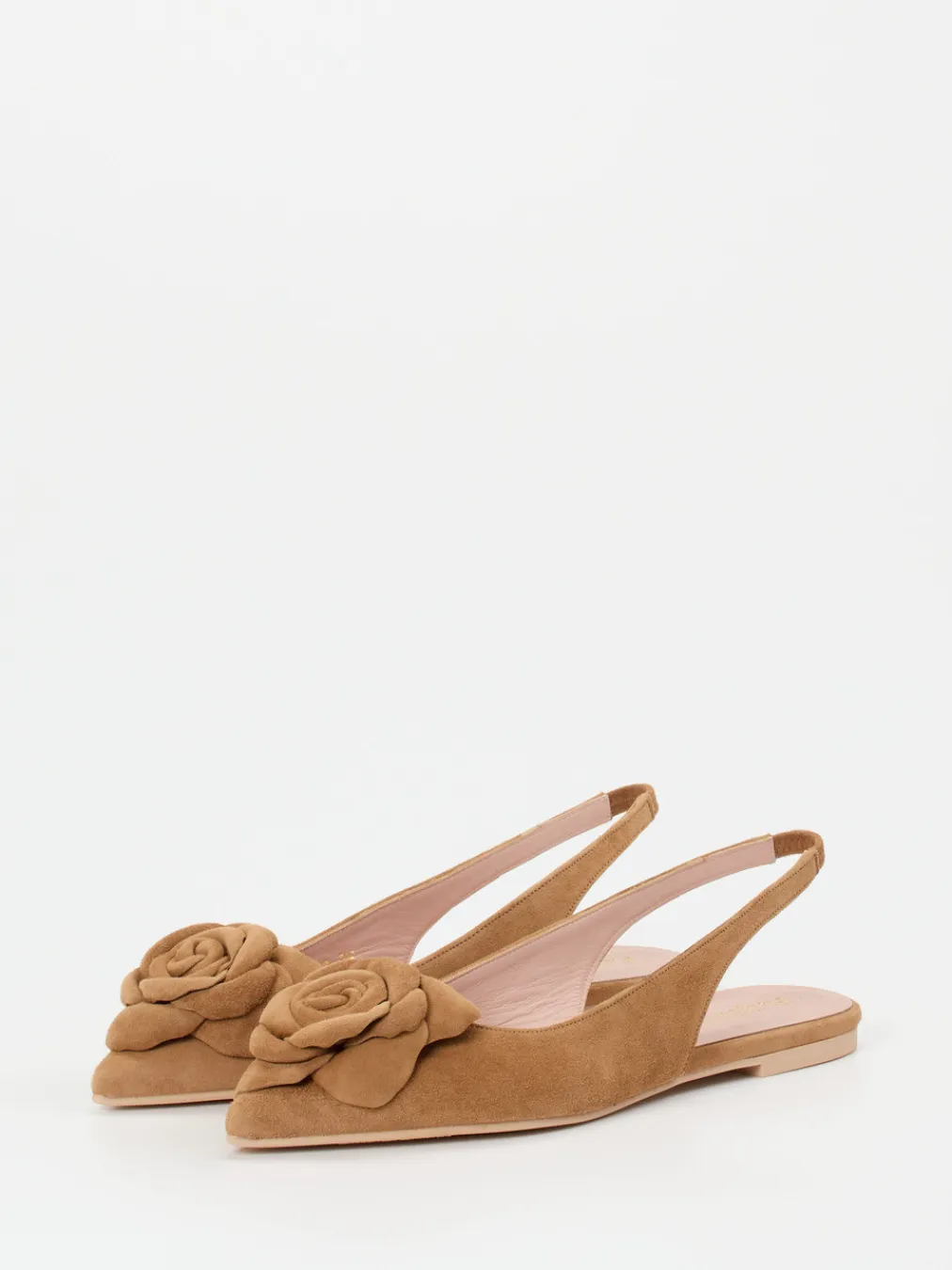 – Slingback-Ballerinas aus Veloursleder-Pretty Ballerinas Discount