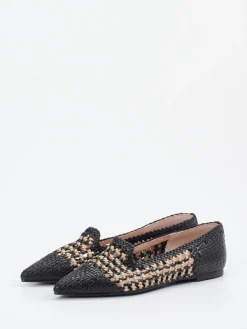 – Slipper aus Kalbleder in Flechtoptik-Pretty Ballerinas Hot