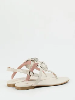 – Zehentrenner aus Lammleder Cremeweiß-Pretty Ballerinas Online