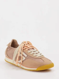 – Retro-Sneaker aus Velour/Textil altrosa-Puraai Discount