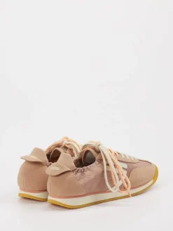 – Retro-Sneaker aus Velour/Textil altrosa-Puraai Discount