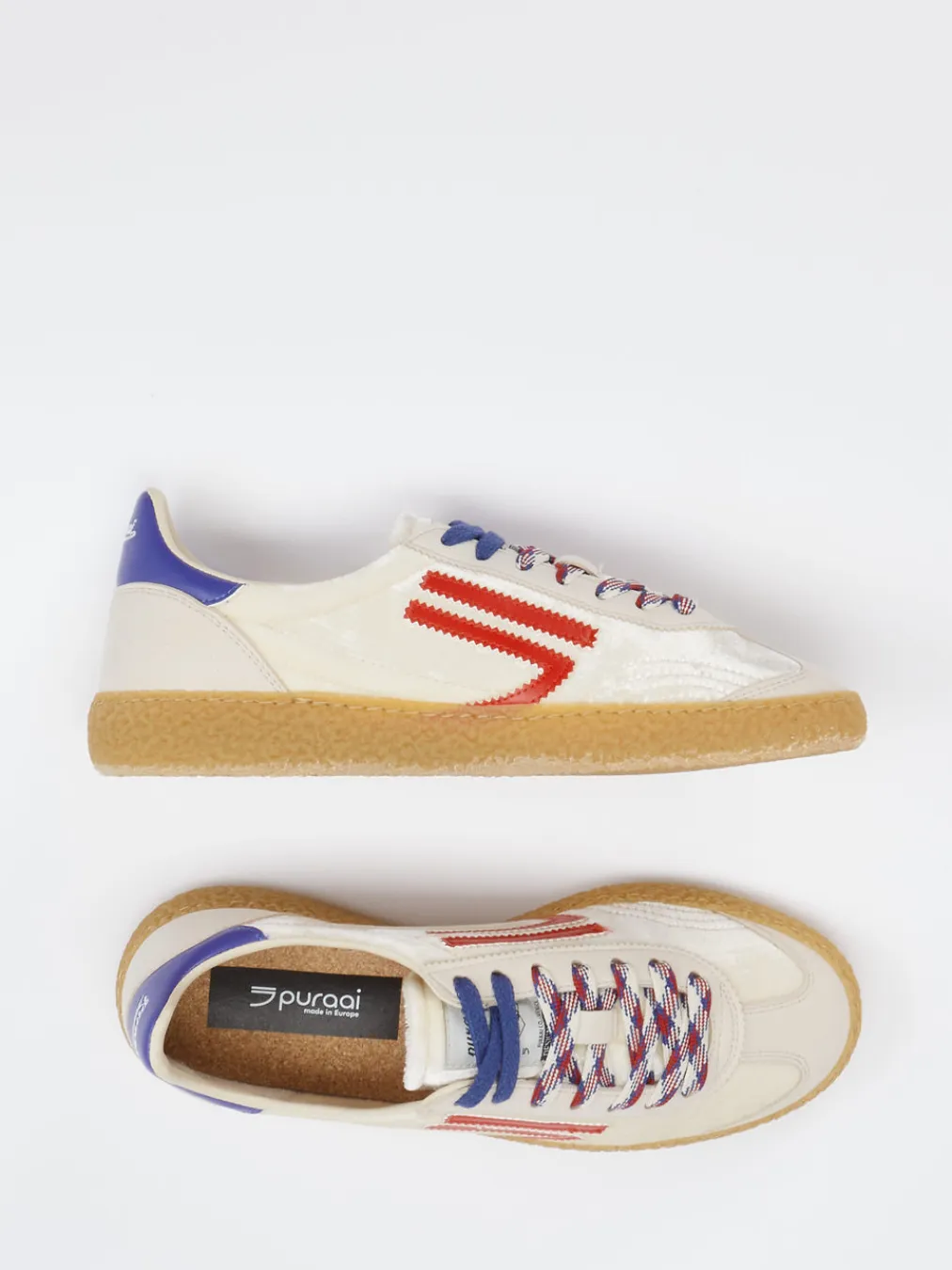 – Retro-Sneaker aus Veloursleder und Textil-Puraai